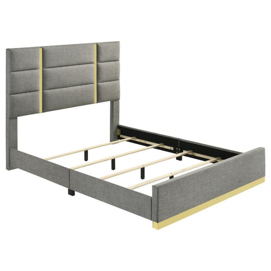Ines - Fabric Upholstered Panel Bed Upholstered Beds by Coaster Fine Furniture - Walls Furniture & Mattress