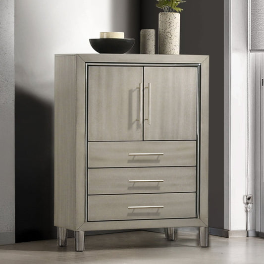 Lennox - Door Chest With Shoe Storage & LED Light - Gray Door Chests by New Classic - Walls Furniture & Mattress