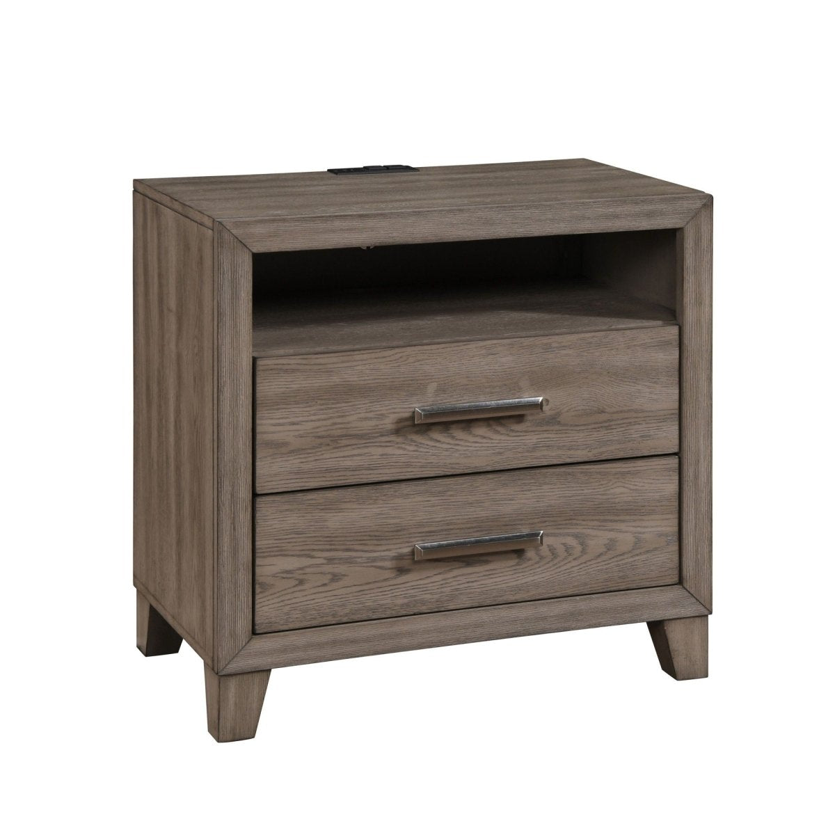 Harrisburg - 2 Drawer Nightstand - Walnut Accent Nightstands by New Classic - Walls Furniture & Mattress