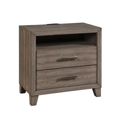 Harrisburg - 2 Drawer Nightstand - Walnut Accent Nightstands by New Classic - Walls Furniture & Mattress