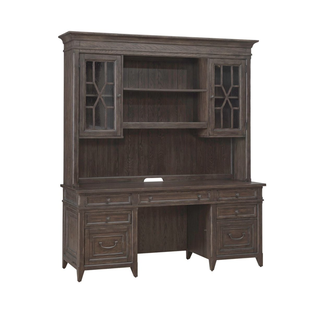 Paradise Valley - Credenza & Hutch - Saddle Brown Credenzas & Hutches by Liberty Furniture - Walls Furniture & Mattress