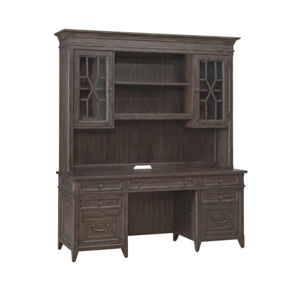 Paradise Valley - Credenza & Hutch - Saddle Brown Credenzas & Hutches by Liberty Furniture - Walls Furniture & Mattress