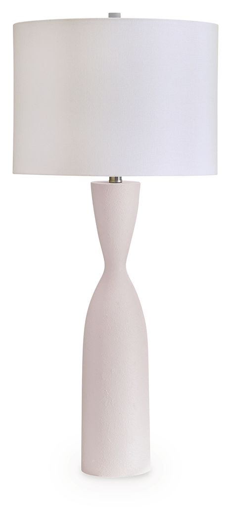 Davinford - White - Poly Table Lamp Table Lamps by Signature Design by Ashley® - Walls Furniture & Mattress