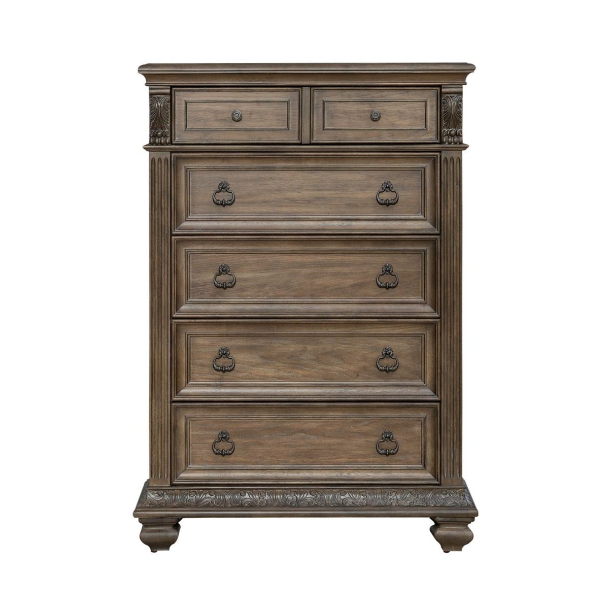 Carlisle Court - 5 Drawer Chest - Medium Brown Accent Chests by Liberty Furniture - Walls Furniture & Mattress