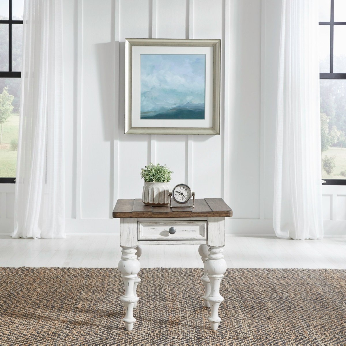 River Place - End Table - White End Tables by Liberty Furniture - Walls Furniture & Mattress