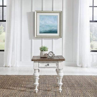 River Place - End Table - White End Tables by Liberty Furniture - Walls Furniture & Mattress