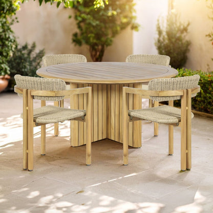 Sedona - Round Patio Dining Set 5 Piece Outdoor Sets by New Classic - Walls Furniture & Mattress