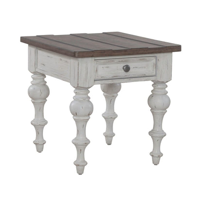 River Place - End Table - White End Tables by Liberty Furniture - Walls Furniture & Mattress