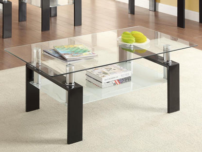 Dyer - 1 - Shelf Rectangular Glass Top Table End Tables by CoasterEveryday - Walls Furniture & Mattress