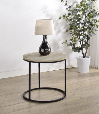 Lainey - Round Faux Marble Side End Table End Tables by CoasterEveryday - Walls Furniture & Mattress