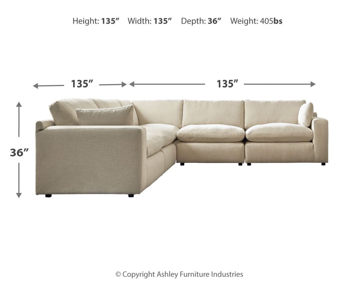 Elyza - Sectional Stationary Sectionals by Benchcraft® - Walls Furniture & Mattress