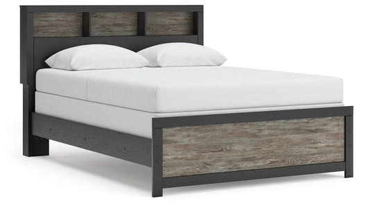 Broachmyn - Lighted Bookcase Panel Bed Panel Beds by Signature Design by Ashley® - Walls Furniture & Mattress
