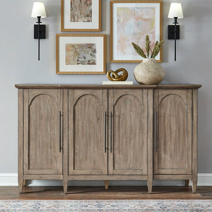 Pavilion - 4 Door Accent Cabinet - Brown Accent Cabinets by Liberty Furniture - Walls Furniture & Mattress