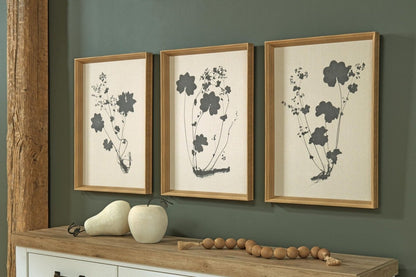 Huddwick - Wall Art Set (Set of 3) - Linen / Black Canvas Art Sets by Signature Design by Ashley® - Walls Furniture & Mattress