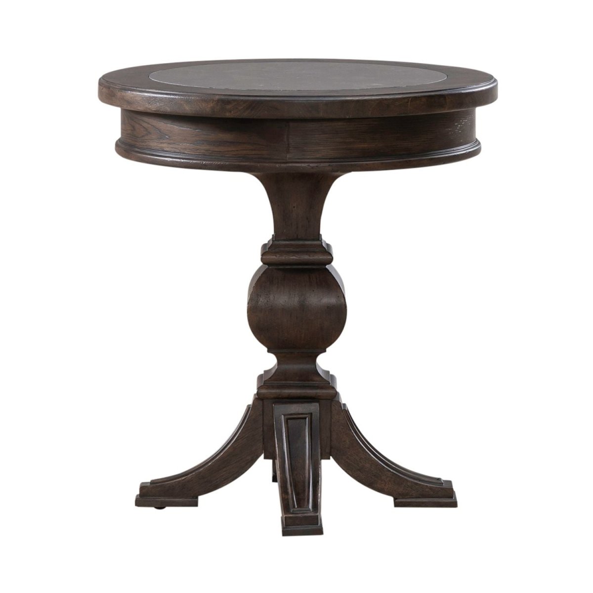 Paradise Valley - Round Chairside Table - Dark Brown Chair Side Tables by Liberty Furniture - Walls Furniture & Mattress