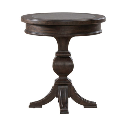 Paradise Valley - Round Chairside Table - Dark Brown Chair Side Tables by Liberty Furniture - Walls Furniture & Mattress