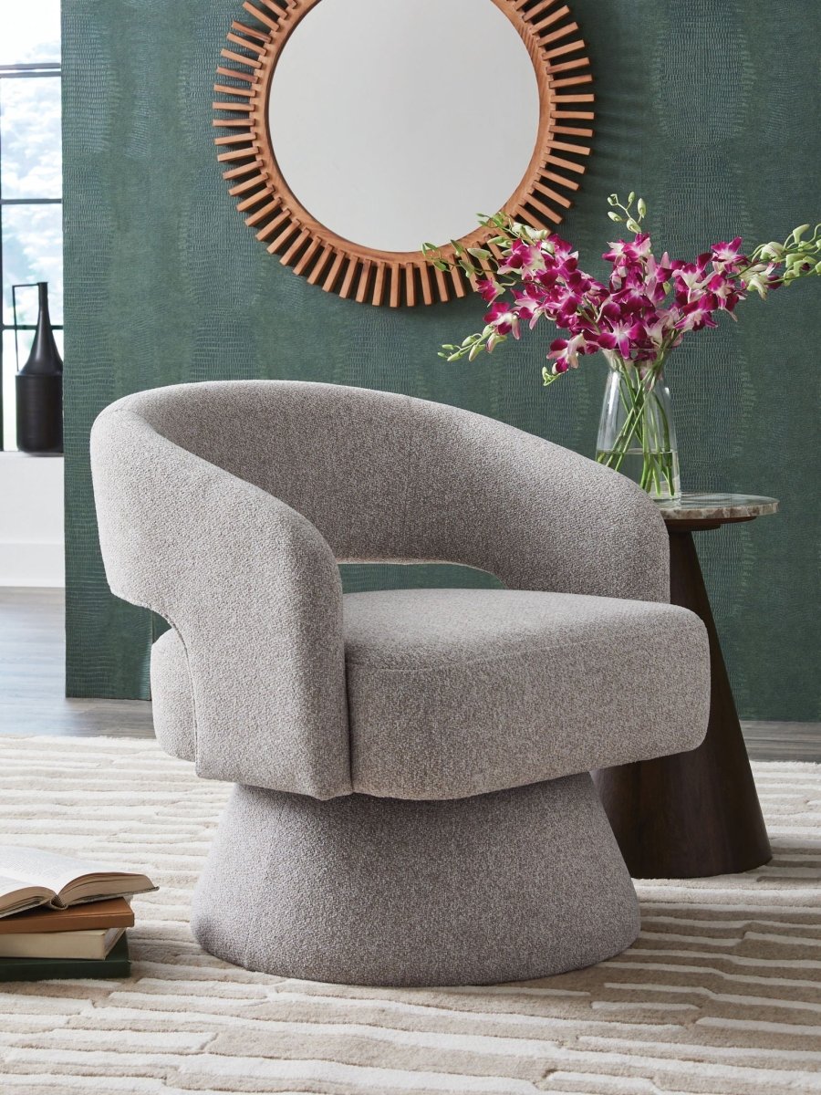 Nashkins - Swivel Accent Chair - Pebble Swivel Chairs by Signature Design by Ashley® - Walls Furniture & Mattress