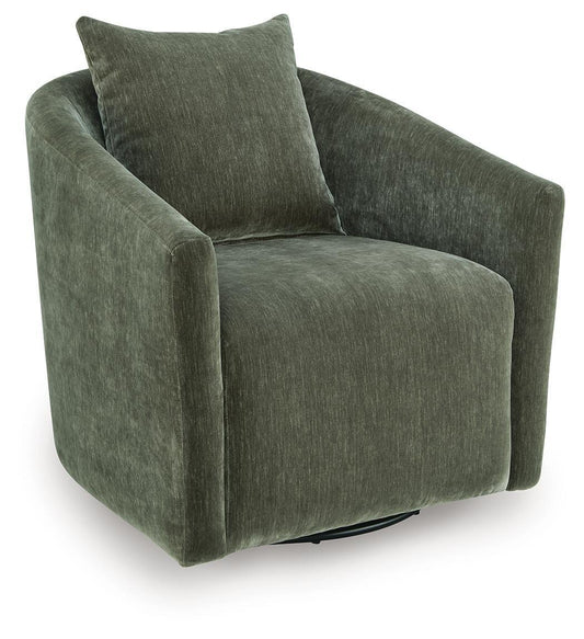 Leastow - Swivel Accent Chair - Loden Swivel Chairs by Signature Design by Ashley® - Walls Furniture & Mattress