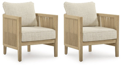 Spooners Cove - Lounge Chair With Cushion (Set of 2) - Beige Chair Sets by Signature Design by Ashley® - Walls Furniture & Mattress