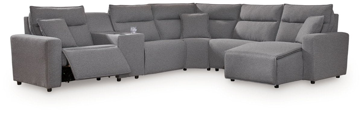 ModMax II - Salt And Pepper - Reclining Sectional Reclining Sectionals by Signature Design by Ashley® - Walls Furniture & Mattress