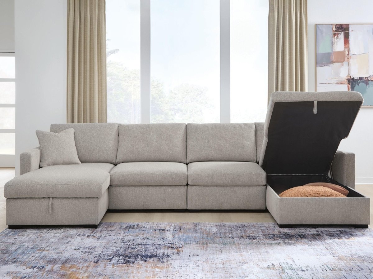 ModMax Luxe - Sectional Stationary Sectionals by Benchcraft® - Walls Furniture & Mattress