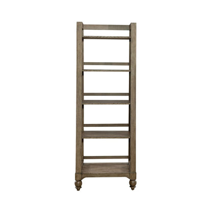 Americana Farmhouse - Wood Leaning Pier Bookcase - Dusty Taupe Piers by Liberty Furniture - Walls Furniture & Mattress
