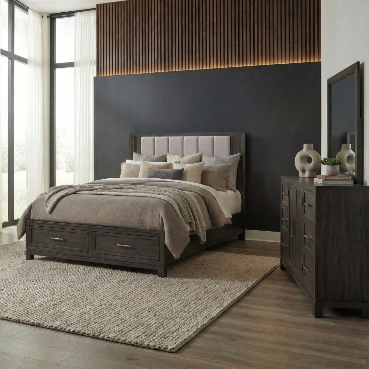 Modern Edge - Storage Bedroom Set 3 Piece Bedroom Sets by Liberty Furniture - Walls Furniture & Mattress