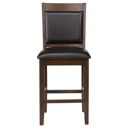Dewey - Upholstered Counter Chair (Set of 2) - Walnut Stool Sets by CoasterEssence - Walls Furniture & Mattress