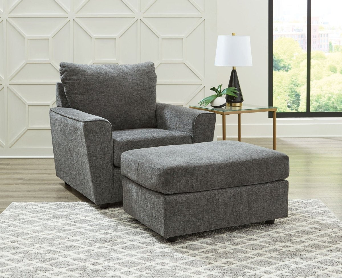 Stairatt - Living Room Set Stationary Chair & Ottoman by Signature Design by Ashley® - Walls Furniture & Mattress