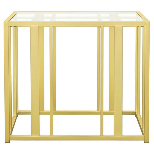 Adri - Rectangular Glass Top Side End Table End Tables by CoasterEssence - Walls Furniture & Mattress