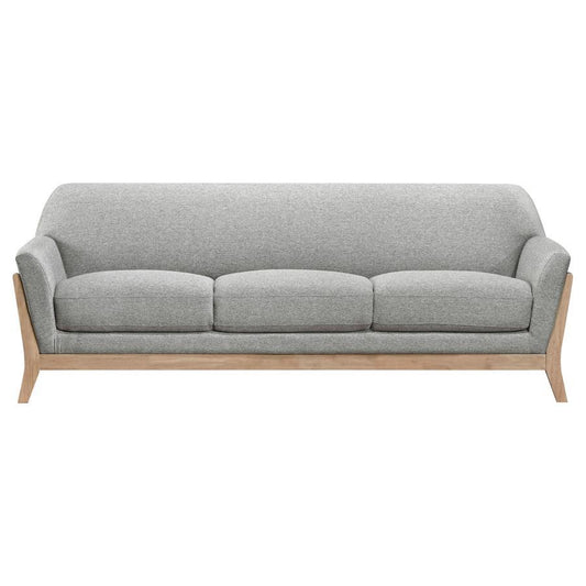 Vaughn - Fabric Upholstered Flared Arm Sofa - Gray Stationary Sofas by Coaster Fine Furniture - Walls Furniture & Mattress