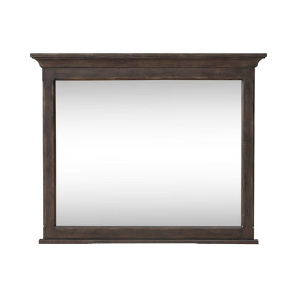 Paradise Valley - Landscape Mirror - Dark Brown