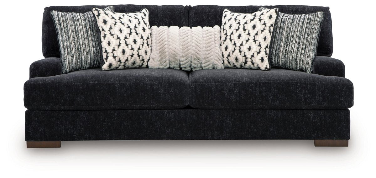 Whitmore Manor - Sofa - Black Pearl Stationary Sofas by Benchcraft® - Walls Furniture & Mattress