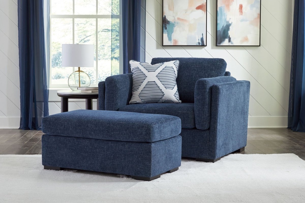 Evansley - Living Room Set Stationary Chair & Ottoman by Benchcraft® - Walls Furniture & Mattress