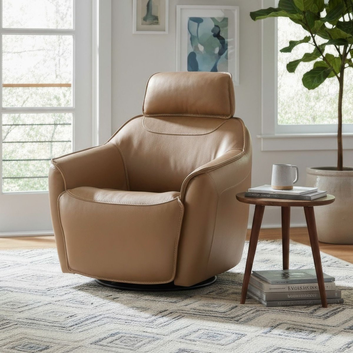 Darby - Swivel Accent Chair With Power Foot & Tilt Swivel Chairs by Liberty Furniture - Walls Furniture & Mattress