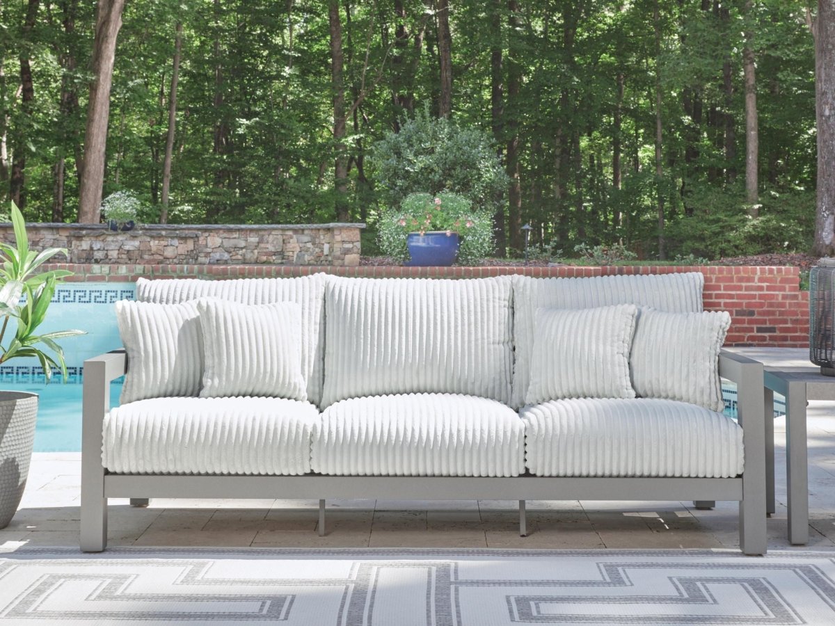Hurley Park - Sofa With Cushion - Gray Sofas by Signature Design by Ashley® - Walls Furniture & Mattress