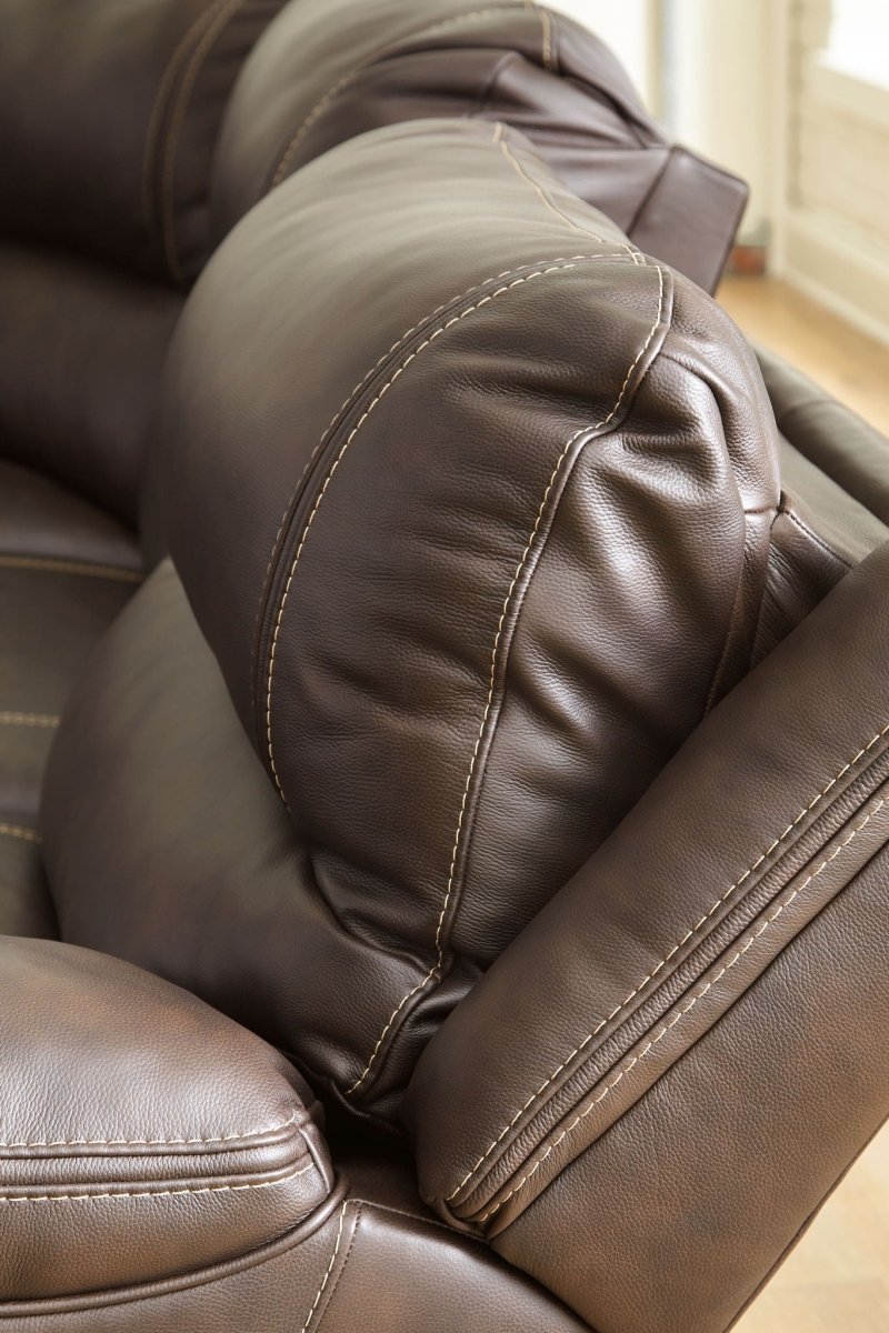 Dunleith - 4-Piece Power Reclining Sectional - Chocolate Reclining Sectionals by Signature Design by Ashley® - Walls Furniture & Mattress