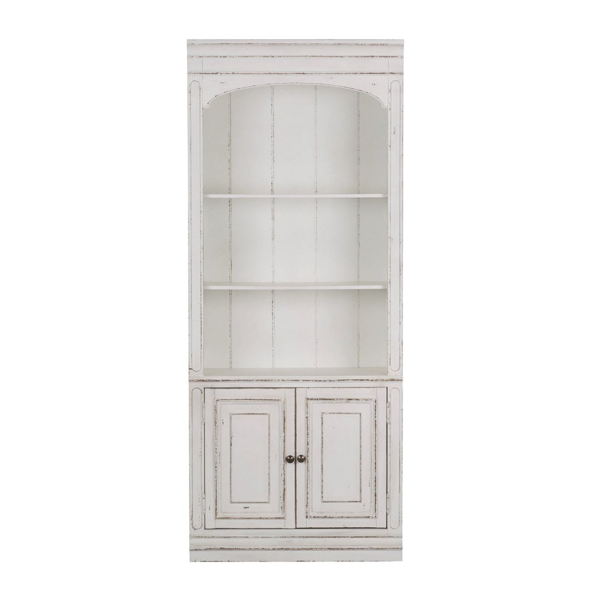 Magnolia Manor - Bunching Bookcase - White Standard Bookcases by Liberty Furniture - Walls Furniture & Mattress