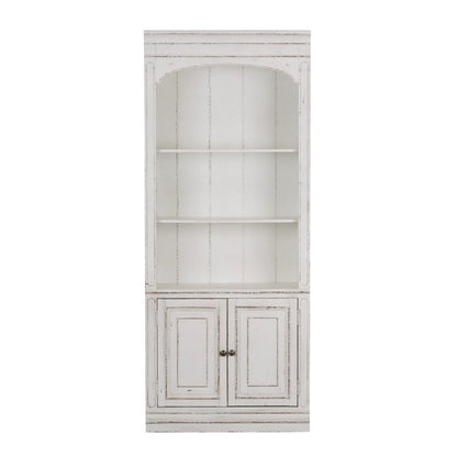 Magnolia Manor - Bunching Bookcase - White Standard Bookcases by Liberty Furniture - Walls Furniture & Mattress