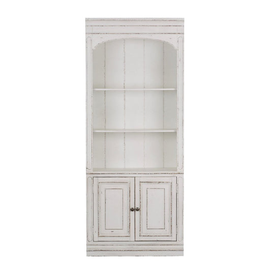 Magnolia Manor - Bunching Bookcase - White Standard Bookcases by Liberty Furniture - Walls Furniture & Mattress