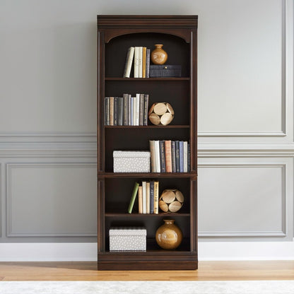 Brayton Manor - Jr Executive Open Bookcase - Cognac Standard Bookcases by Liberty Furniture - Walls Furniture & Mattress