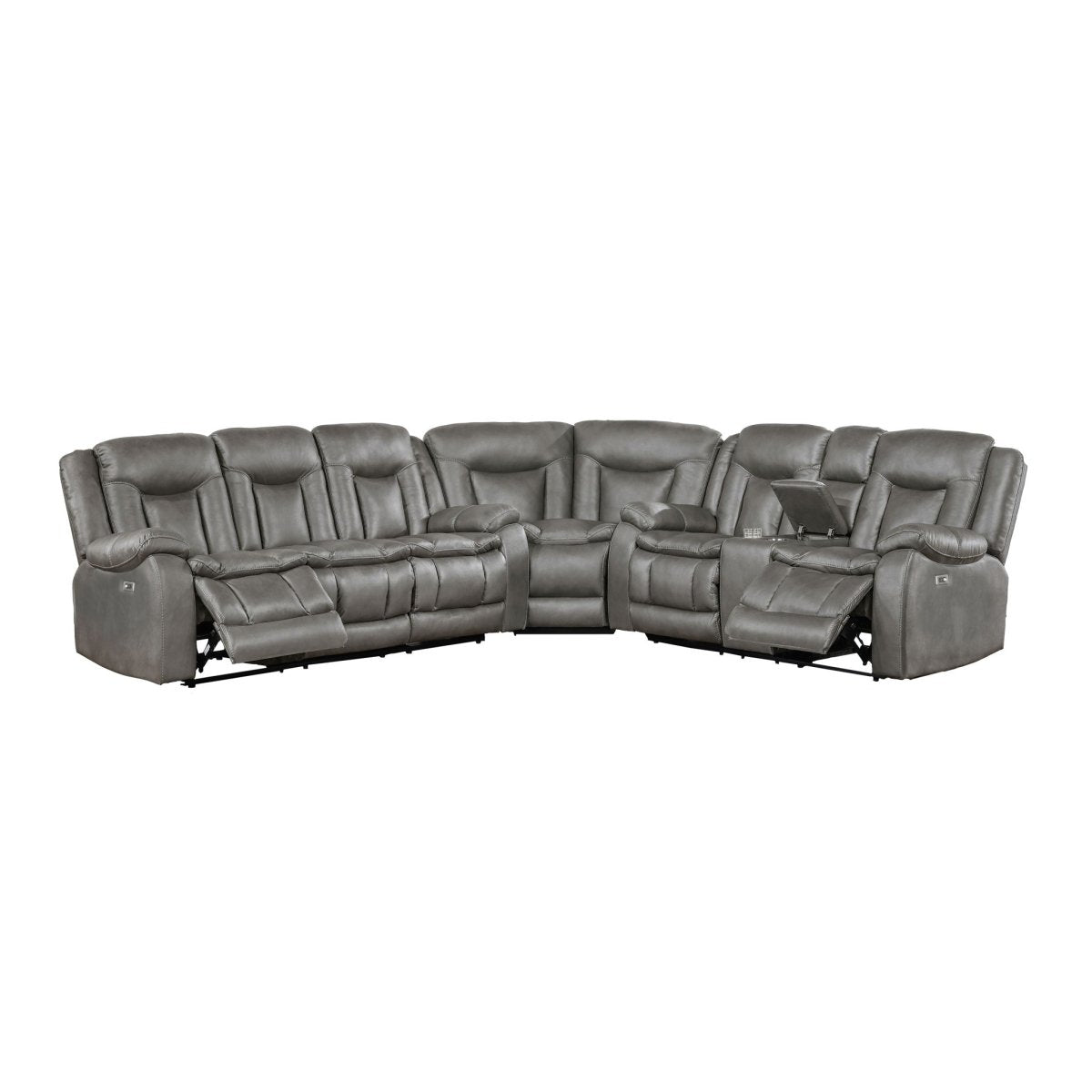 Morello - 3 Piece Manual Sofa/Loveseat/Wedge Reclining Sectionals by New Classic - Walls Furniture & Mattress