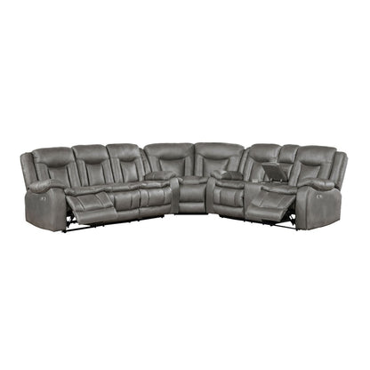 Morello - 3 Piece Manual Sofa/Loveseat/Wedge Reclining Sectionals by New Classic - Walls Furniture & Mattress