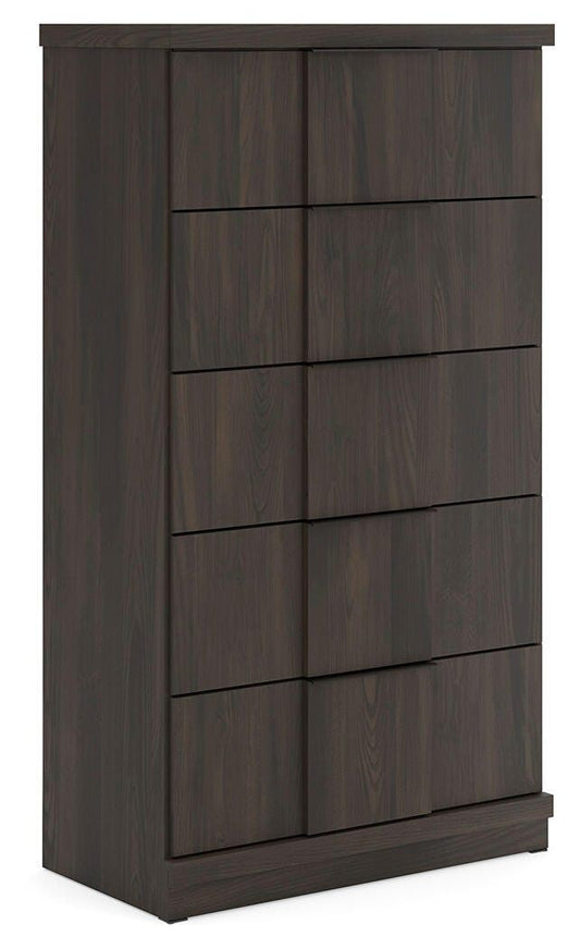 Shaehartin - Five Drawer Chest - Dark Brown Accent Chests by Signature Design by Ashley® - Walls Furniture & Mattress