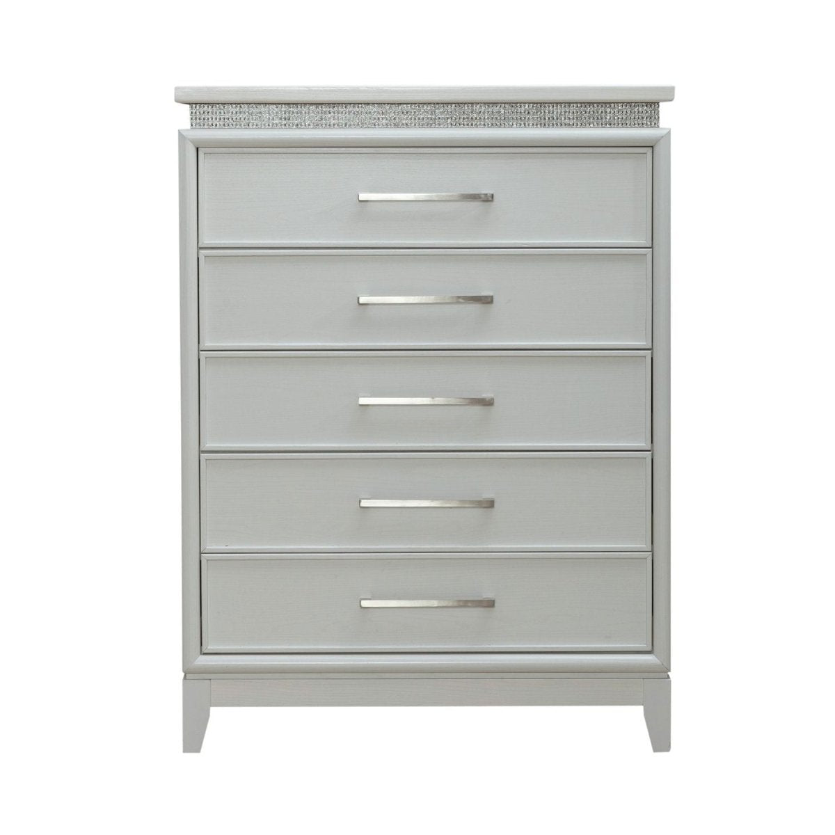 Reflections - 5 Drawer Chest With Lights - White Accent Chests by Liberty Furniture - Walls Furniture & Mattress