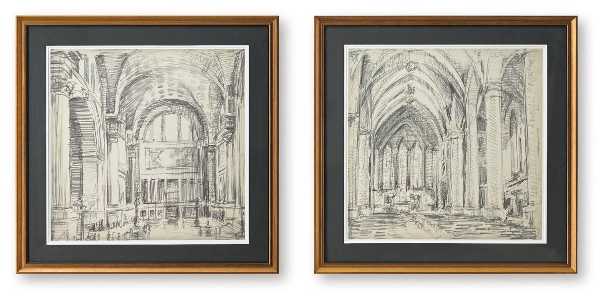 Downyard - Wall Art Set (Set of 2) - Black / Beige Framed Print Sets by Signature Design by Ashley® - Walls Furniture & Mattress