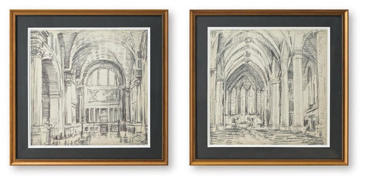 Downyard - Wall Art Set (Set of 2) - Black / Beige Framed Print Sets by Signature Design by Ashley® - Walls Furniture & Mattress