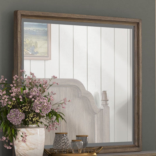 Hickory Grove - Landscape Mirror - Heirloom Brown Mirrors by Liberty Furniture - Walls Furniture & Mattress