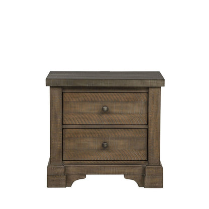 Augusta - Two Drawer Nightstand With USB Port Nightstands w/ Charging Stations by New Classic - Walls Furniture & Mattress