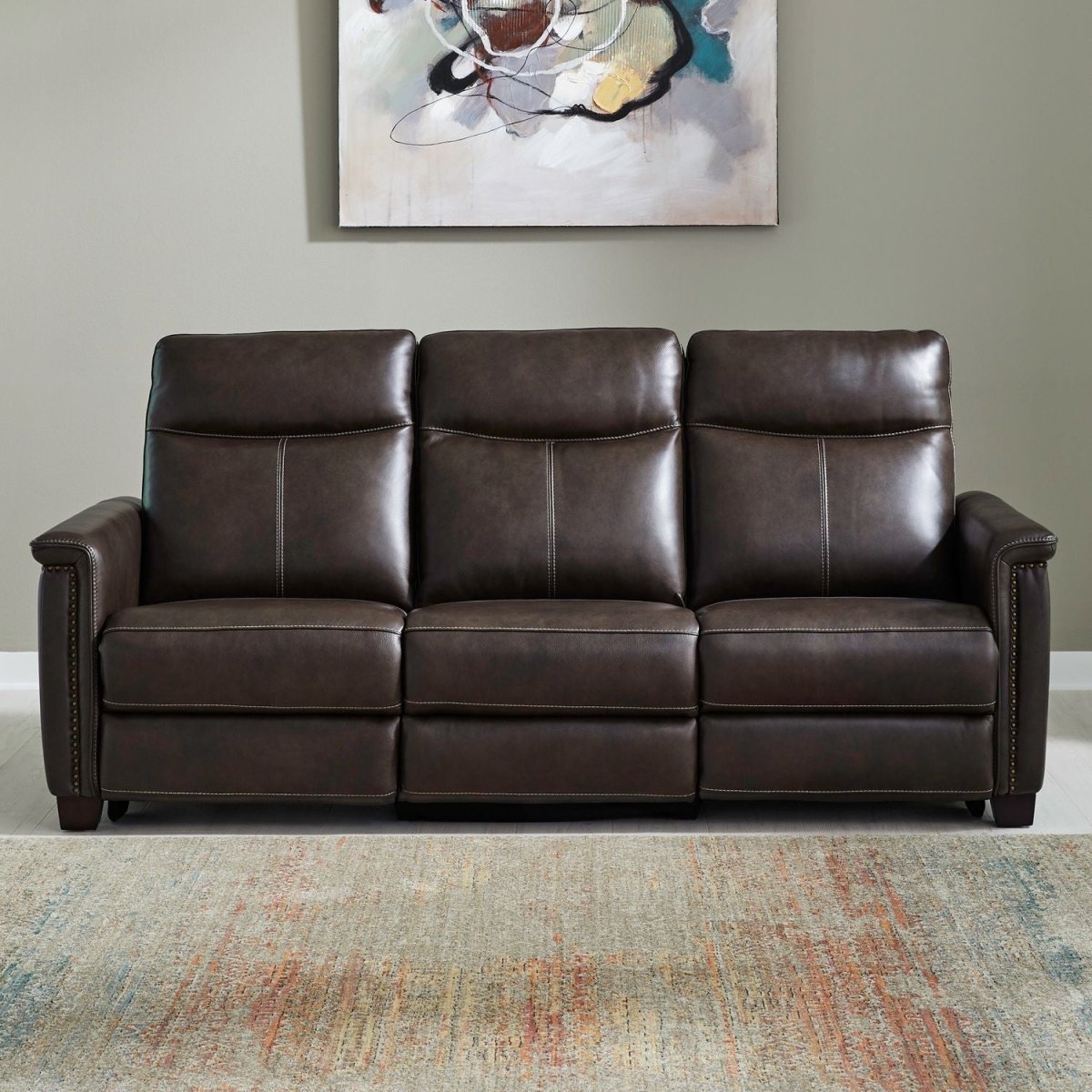 Crawford - Sofa P3 & ZG - Finch Cacao Reclining Sofas by Liberty Furniture - Walls Furniture & Mattress